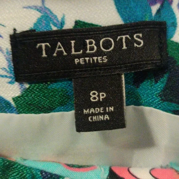 Talbots Petite Spring Fitted Square Neckline Dress Size 8P - Picture 4 of 6
